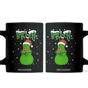 Funny Green Snowman Six Seven Meme Coffee Mug Christmas Gift For Gen Z TS12 Black Print Your Wear