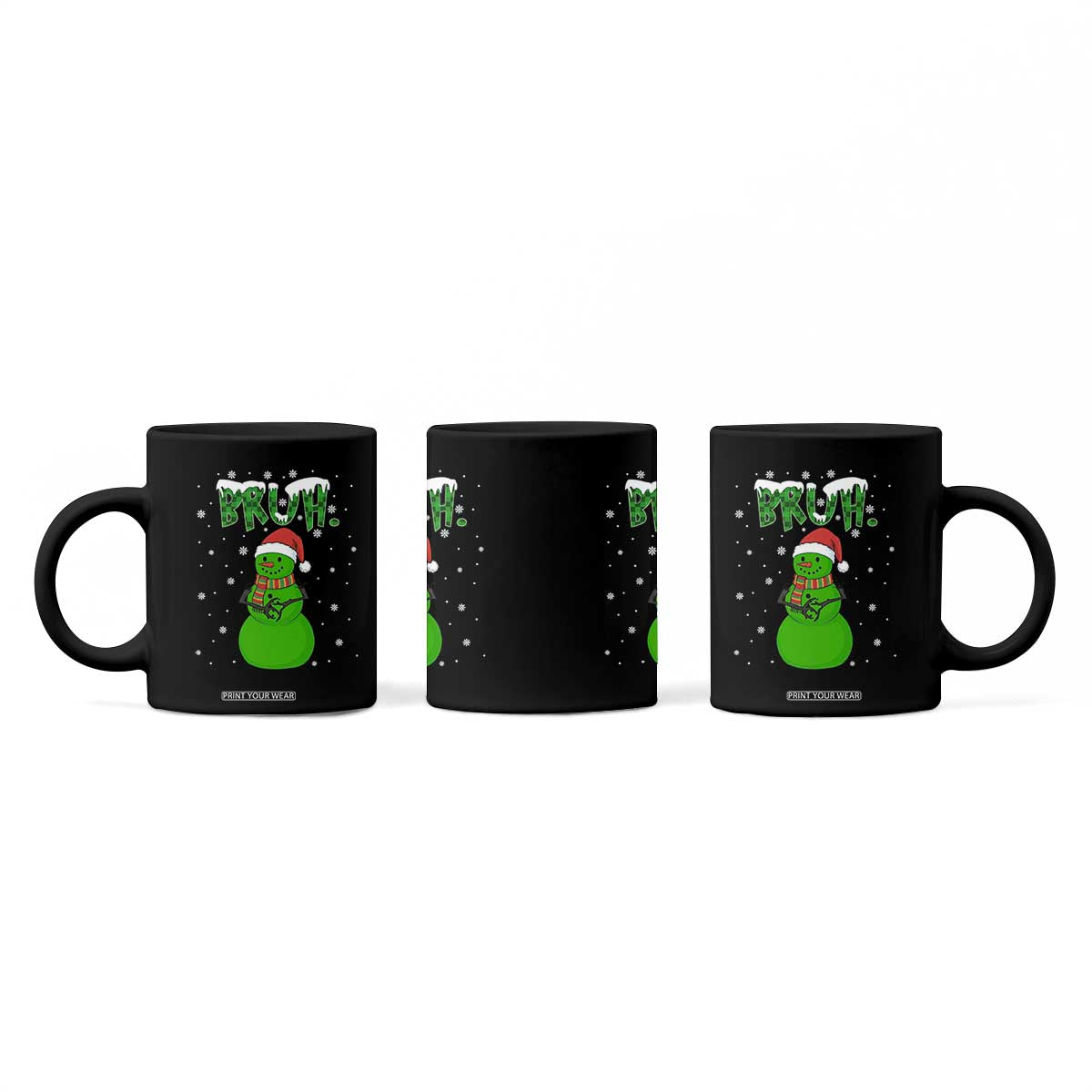 Funny Green Snowman Six Seven Meme Coffee Mug Christmas Gift For Gen Z TS12 Print Your Wear