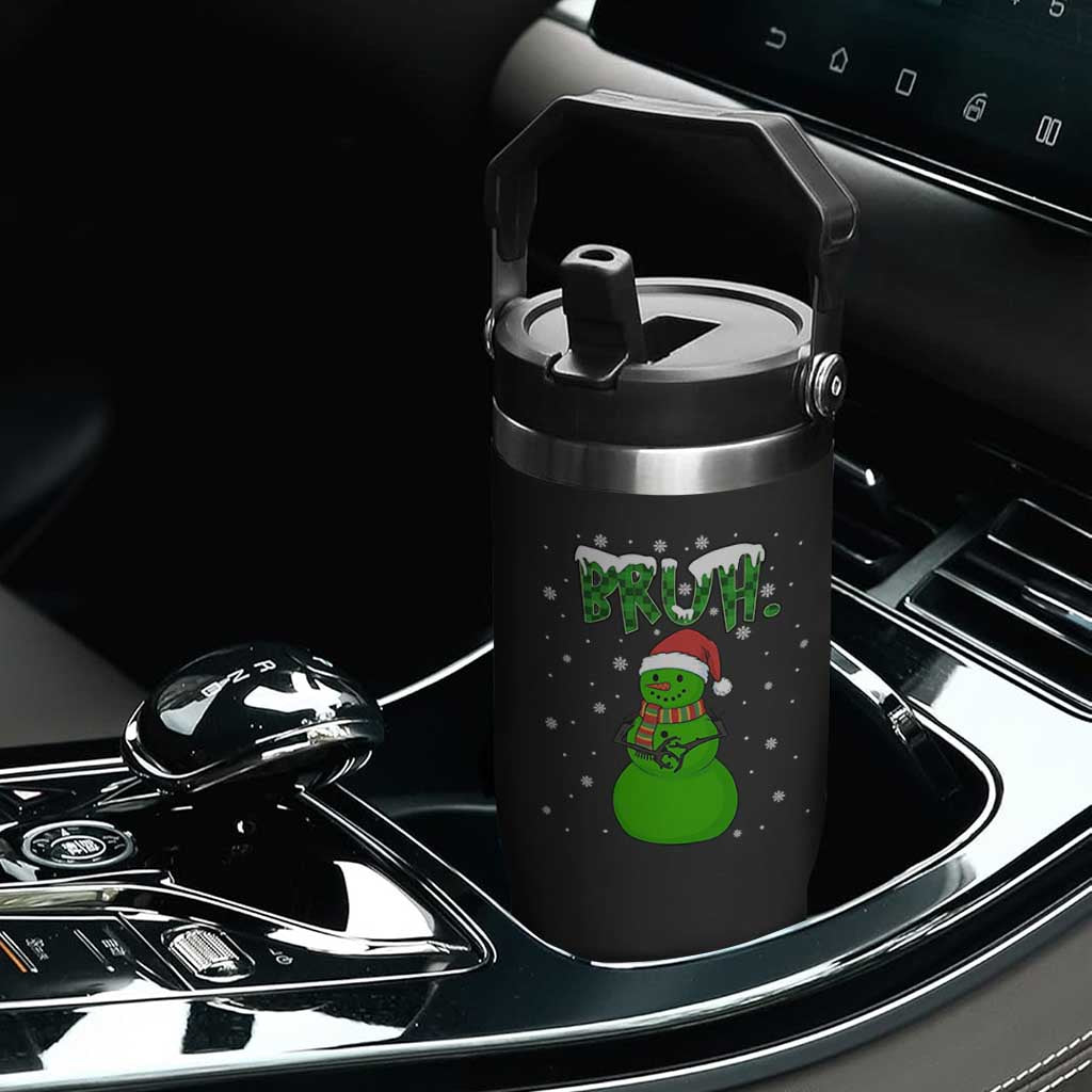 Funny Green Snowman Six Seven Meme Flip Straw Tumbler Christmas Gift For Gen Z TS12 Print Your Wear