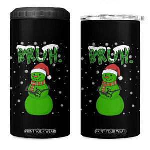 Funny Green Snowman Six Seven Meme 4 in 1 Can Cooler Tumbler Christmas Gift For Gen Z TS12 One Size: 16 oz Black Print Your Wear