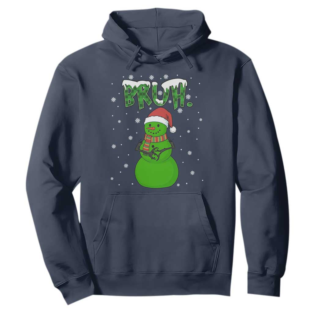 Funny Green Snowman Six Seven Meme Hoodie Christmas Gift For Gen Z TS12 Navy Print Your Wear