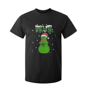 Funny Green Snowman Six Seven Meme T Shirt For Kid Christmas Gift For Gen Z TS12 Black Print Your Wear