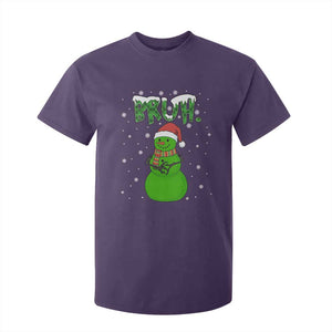 Funny Green Snowman Six Seven Meme T Shirt For Kid Christmas Gift For Gen Z TS12 Purple Print Your Wear