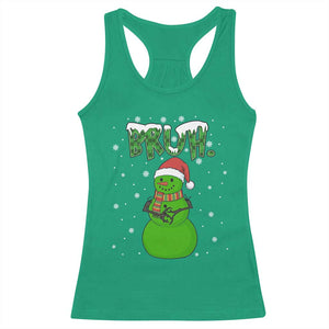 Funny Green Snowman Six Seven Meme Racerback Tank Top Christmas Gift For Gen Z TS12 Irish Green Print Your Wear