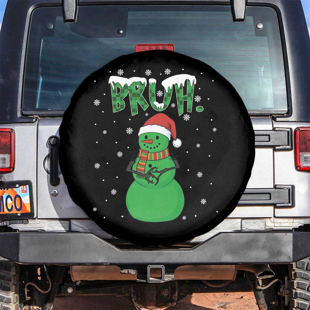 Funny Green Snowman Six Seven Meme Spare Tire Cover Christmas Gift For Gen Z TS12 No hole Black Print Your Wear