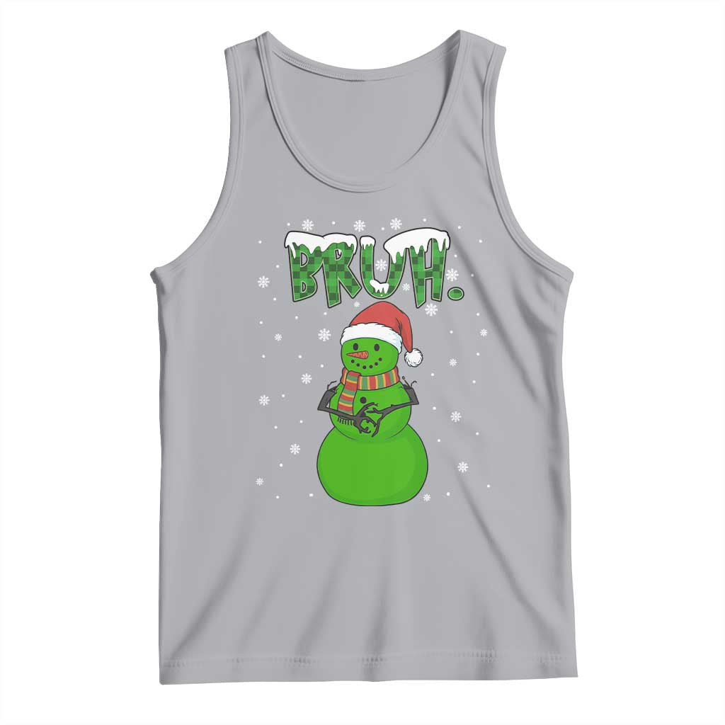 Funny Green Snowman Six Seven Meme Tank Top Christmas Gift For Gen Z TS12 Athletic Heather Print Your Wear