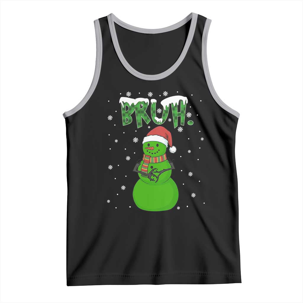 Funny Green Snowman Six Seven Meme Tank Top Christmas Gift For Gen Z TS12 Black Athletic Heather Print Your Wear
