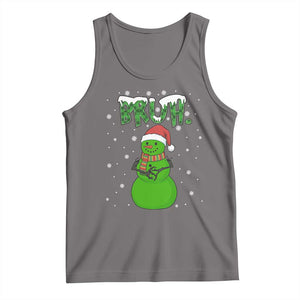 Funny Green Snowman Six Seven Meme Tank Top Christmas Gift For Gen Z TS12 Deep Heather Print Your Wear