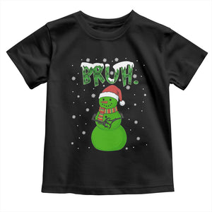 Funny Green Snowman Six Seven Meme Toddler T Shirt Christmas Gift For Gen Z TS12 Black Print Your Wear