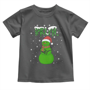 Funny Green Snowman Six Seven Meme Toddler T Shirt Christmas Gift For Gen Z TS12 Dark Heather Print Your Wear