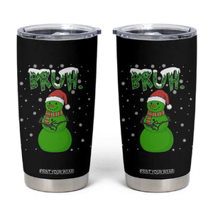 Funny Green Snowman Six Seven Meme Tumbler Cup Christmas Gift For Gen Z TS12 Black Print Your Wear