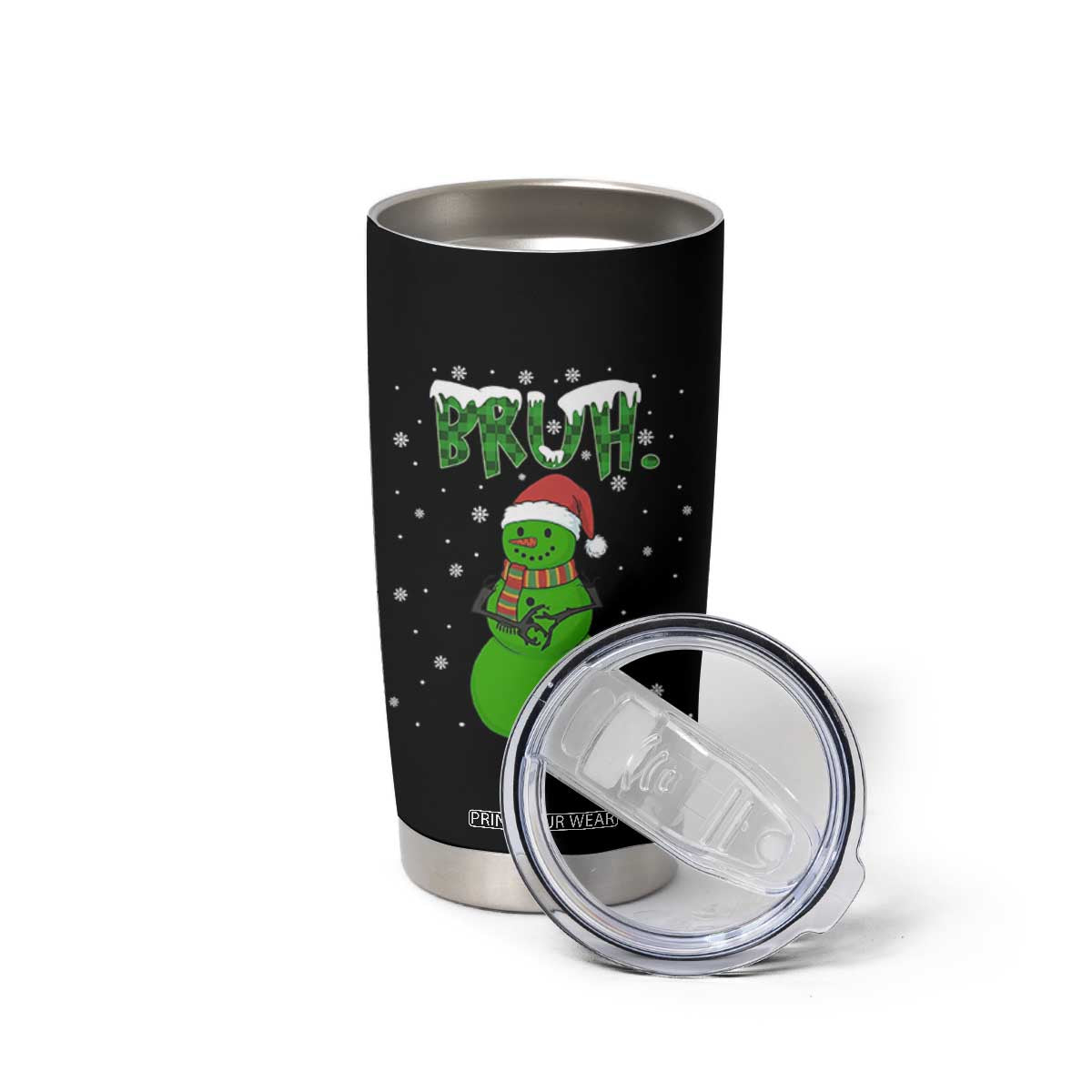 Funny Green Snowman Six Seven Meme Tumbler Cup Christmas Gift For Gen Z TS12 Print Your Wear