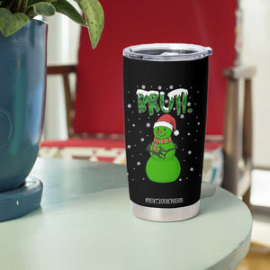 Funny Green Snowman Six Seven Meme Tumbler Cup Christmas Gift For Gen Z TS12 Print Your Wear