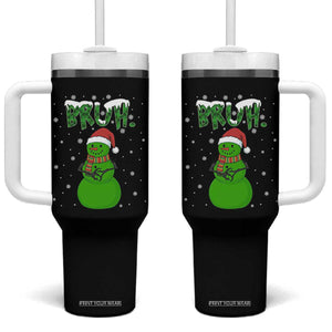 Funny Green Snowman Six Seven Meme Tumbler With Handle Christmas Gift For Gen Z TS12 One Size: 40 oz Black Print Your Wear