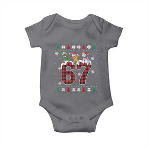 Funny Gen Z Alpha Ugly Xmas Gift Baby Onesie Gingerbread Snowman Elf Dabbing TS12 Charcoal Print Your Wear