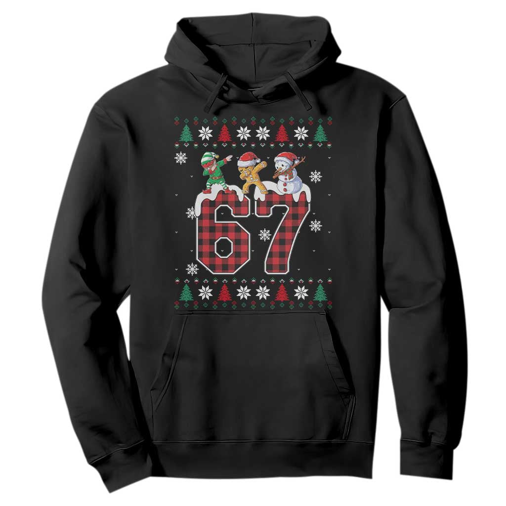 Funny Gen Z Alpha Ugly Xmas Gift Hoodie Gingerbread Snowman Elf Dabbing TS12 Black Print Your Wear