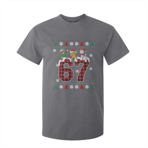 Funny Gen Z Alpha Ugly Xmas Gift T Shirt For Kid Gingerbread Snowman Elf Dabbing TS12 Charcoal Print Your Wear