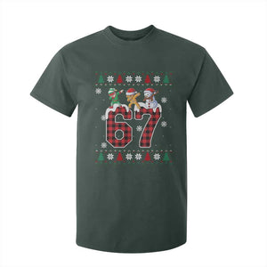 Funny Gen Z Alpha Ugly Xmas Gift T Shirt For Kid Gingerbread Snowman Elf Dabbing TS12 Dark Forest Green Print Your Wear