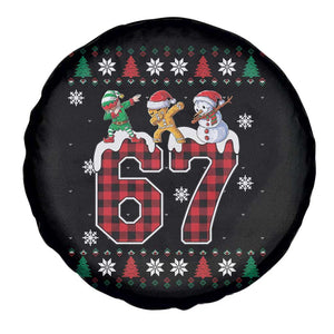 Funny Gen Z Alpha Ugly Xmas Gift Spare Tire Cover Gingerbread Snowman Elf Dabbing TS12 Print Your Wear