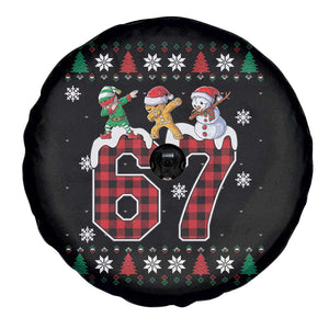 Funny Gen Z Alpha Ugly Xmas Gift Spare Tire Cover Gingerbread Snowman Elf Dabbing TS12 Print Your Wear