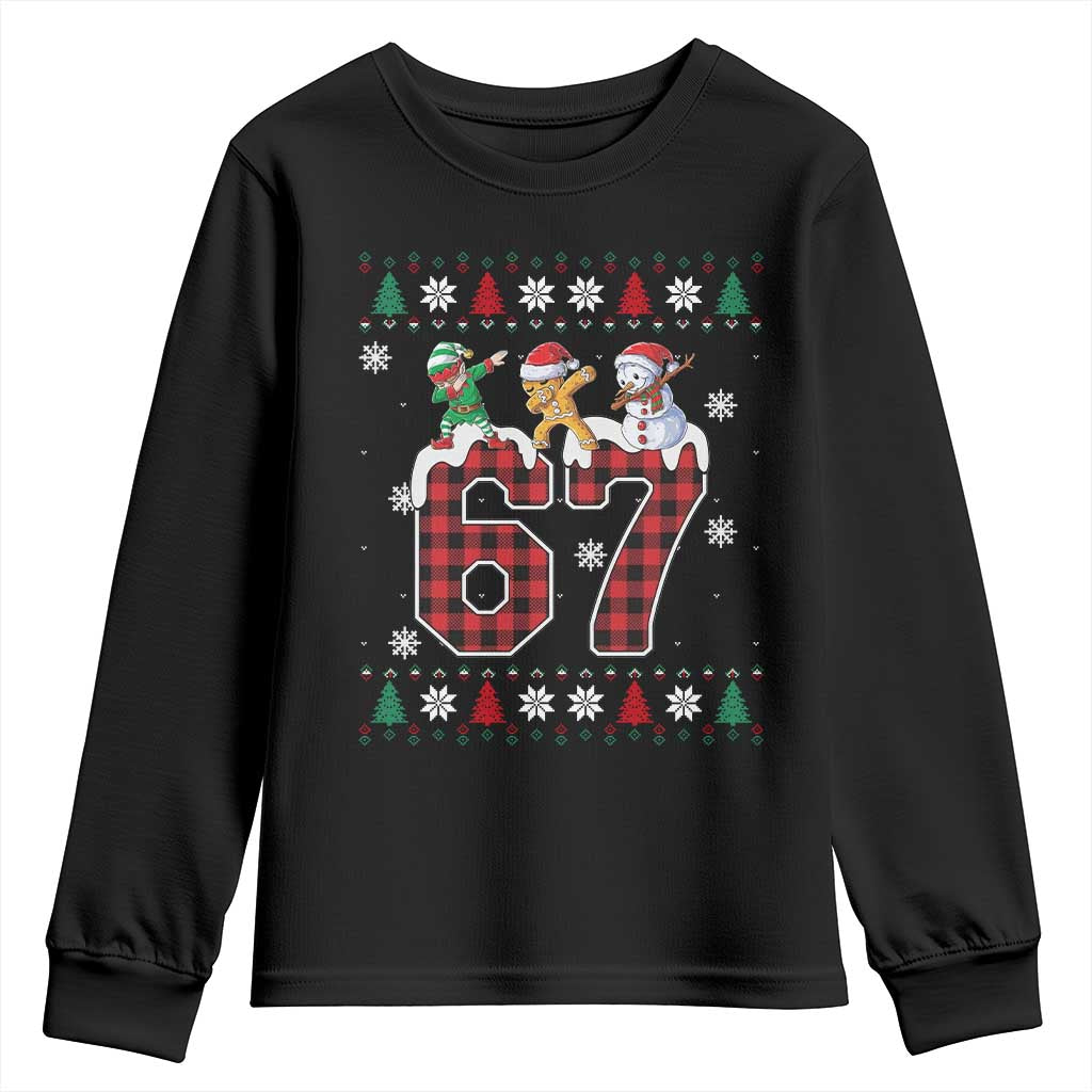 Funny Gen Z Alpha Ugly Xmas Gift Youth Sweatshirt Gingerbread Snowman Elf Dabbing TS12 Black Print Your Wear