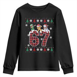 Funny Gen Z Alpha Ugly Xmas Gift Youth Sweatshirt Gingerbread Snowman Elf Dabbing TS12 Black Print Your Wear