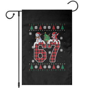Six Seven Meme Snowman Santa Dab Garden Flag Funny Christmas Ugly Sweater Gift TS12 Black Print Your Wear