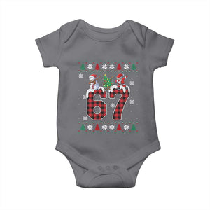 Six Seven Meme Snowman Santa Dab Baby Onesie Funny Christmas Ugly Sweater Gift TS12 Charcoal Print Your Wear