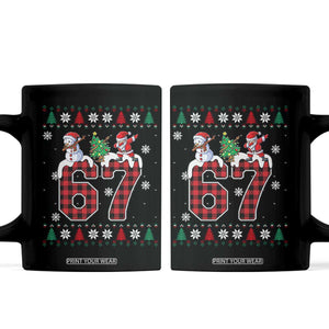 Six Seven Meme Snowman Santa Dab Coffee Mug Funny Christmas Ugly Sweater Gift TS12 Black Print Your Wear