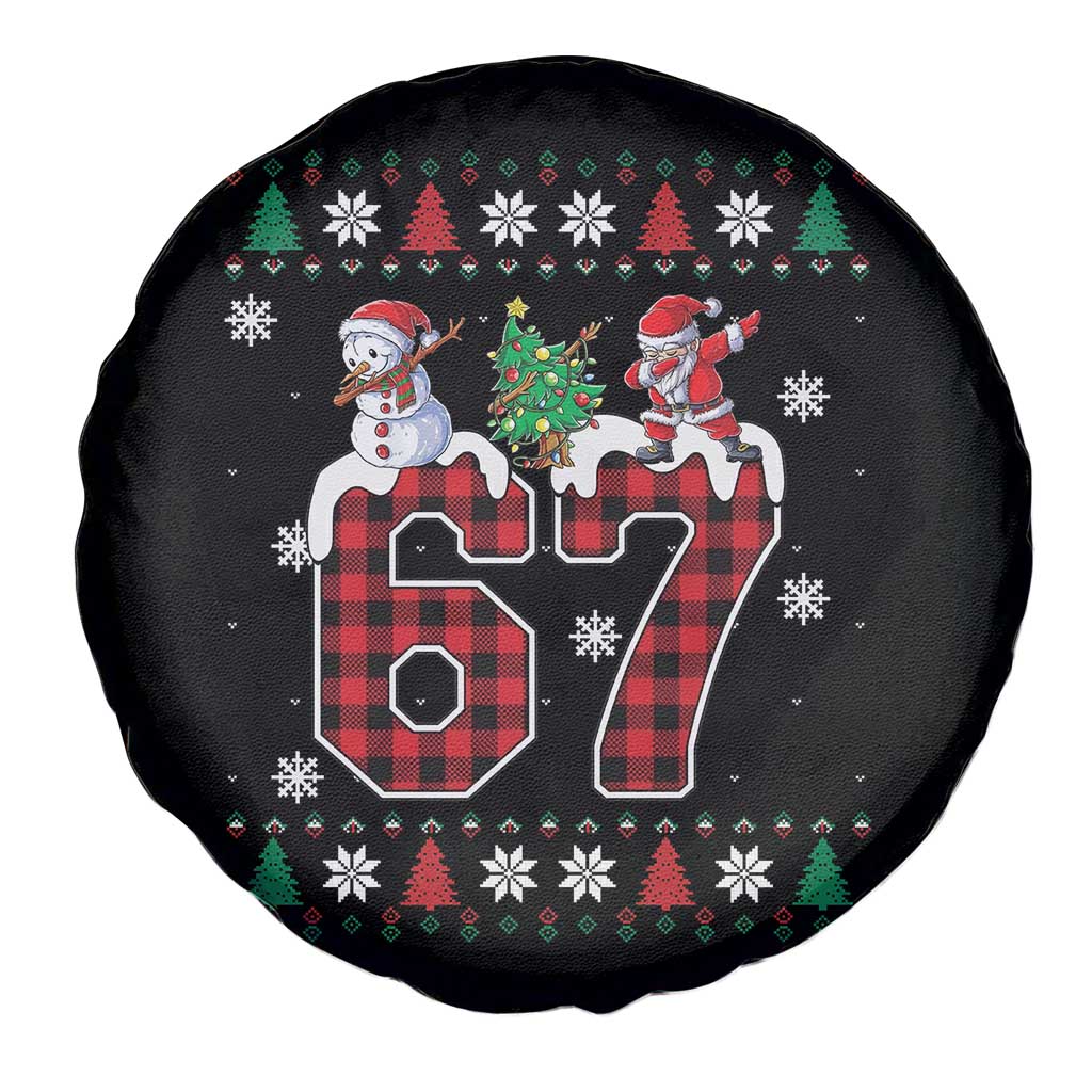 Six Seven Meme Snowman Santa Dab Spare Tire Cover Funny Christmas Ugly Sweater Gift TS12 Print Your Wear