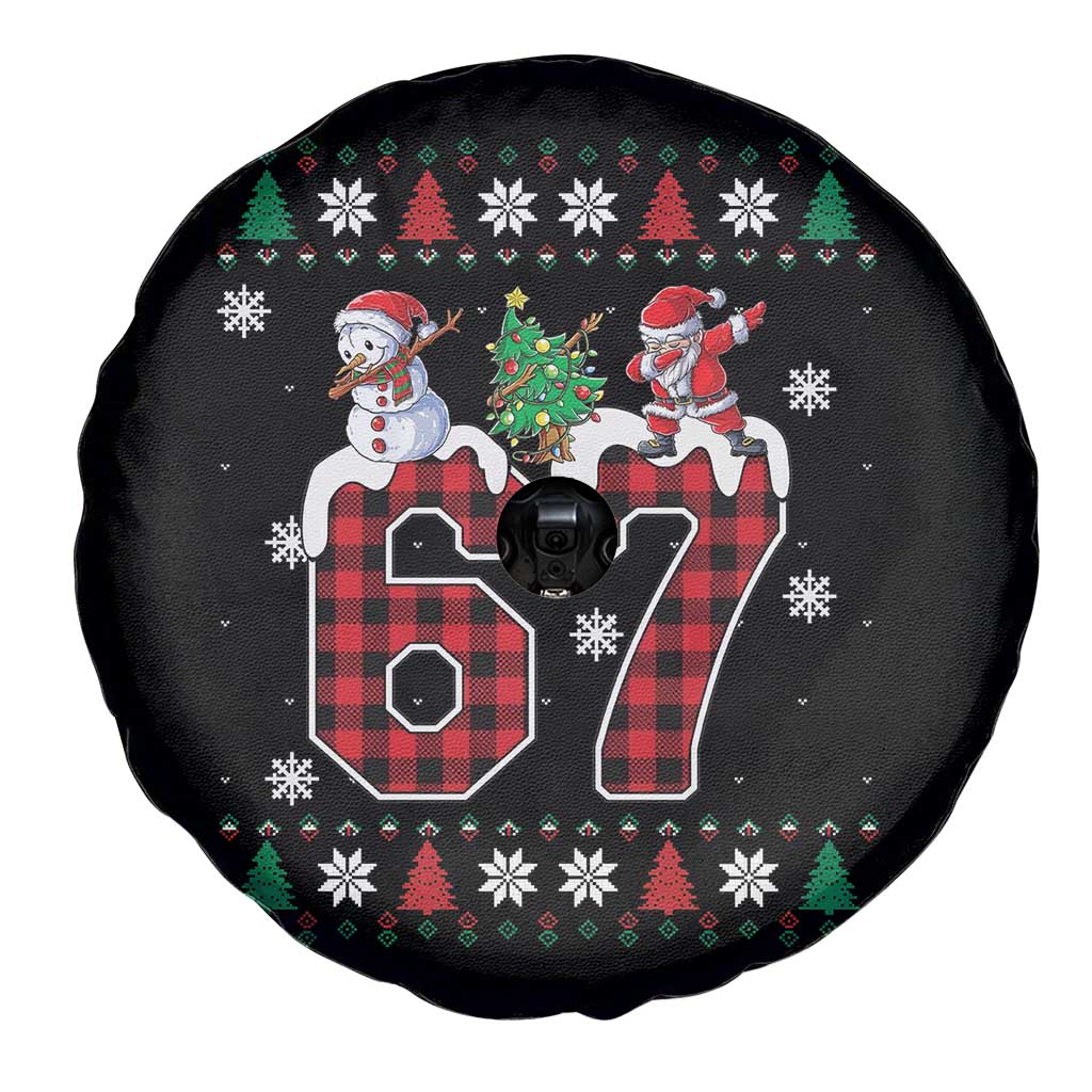 Six Seven Meme Snowman Santa Dab Spare Tire Cover Funny Christmas Ugly Sweater Gift TS12 Print Your Wear