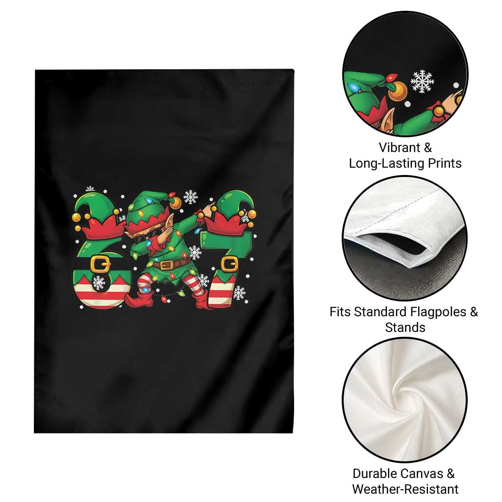 Funny Elf Dab Six Seven Meme Garden Flag Christmas Trending 67 Gift TS12 Print Your Wear