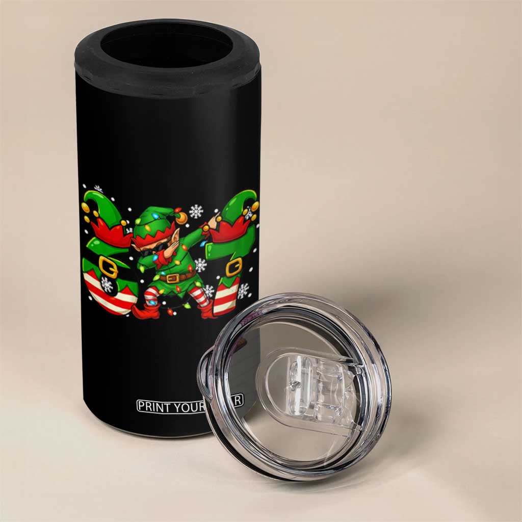 Funny Elf Dab Six Seven Meme 4 in 1 Can Cooler Tumbler Christmas Trending 67 Gift TS12 Print Your Wear