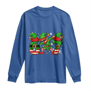 Funny Elf Dab Six Seven Meme Long Sleeve Shirt Christmas Trending 67 Gift TS12 Royal Blue Print Your Wear