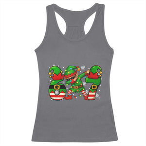Funny Elf Dab Six Seven Meme Racerback Tank Top Christmas Trending 67 Gift TS12 Charcoal Print Your Wear
