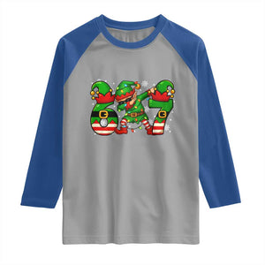 Funny Elf Dab Six Seven Meme Raglan Shirt Christmas Trending 67 Gift TS12 Sport Gray Royal Print Your Wear