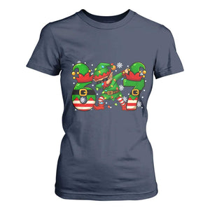 Funny Elf Dab Six Seven Meme T Shirt For Women Christmas Trending 67 Gift TS12 Navy Print Your Wear