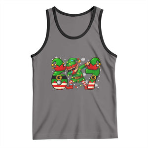 Funny Elf Dab Six Seven Meme Tank Top Christmas Trending 67 Gift TS12 Deep Heather Black Print Your Wear