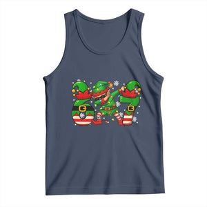 Funny Elf Dab Six Seven Meme Tank Top Christmas Trending 67 Gift TS12 Navy Print Your Wear