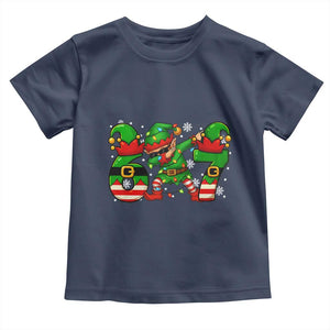 Funny Elf Dab Six Seven Meme Toddler T Shirt Christmas Trending 67 Gift TS12 Navy Print Your Wear