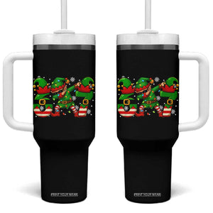 Funny Elf Dab Six Seven Meme Tumbler With Handle Christmas Trending 67 Gift TS12 One Size: 40 oz Black Print Your Wear
