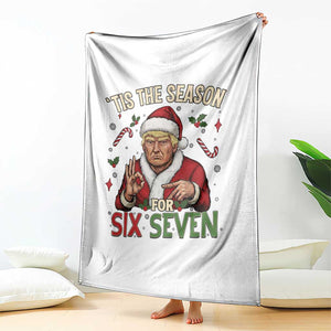 Funny Trump Patriotic Six Seven Meme Throw Blanket Tis The Season Christmas Gift TS12 Print Your Wear