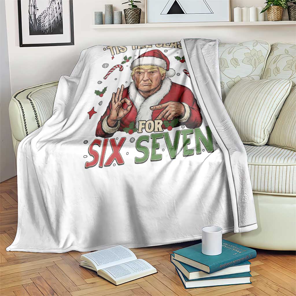 Funny Trump Patriotic Six Seven Meme Throw Blanket Tis The Season Christmas Gift TS12 Print Your Wear