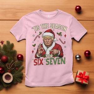 Funny Trump Patriotic Six Seven Meme T Shirt Tis The Season Christmas Gift TS12 Light Pink Print Your Wear