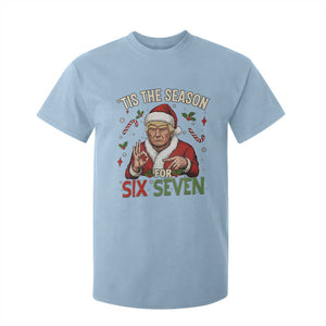 Funny Trump Patriotic Six Seven Meme T Shirt For Kid Tis The Season Christmas Gift TS12 Light Blue Print Your Wear