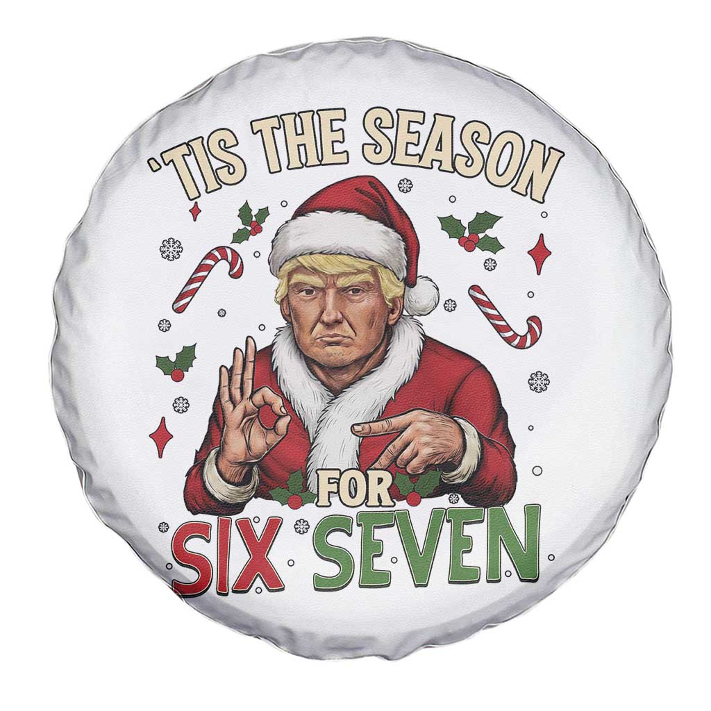 Funny Trump Patriotic Six Seven Meme Spare Tire Cover Tis The Season Christmas Gift TS12 Print Your Wear