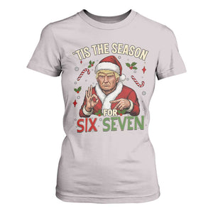 Funny Trump Patriotic Six Seven Meme T Shirt For Women Tis The Season Christmas Gift TS12 Ice Gray Print Your Wear