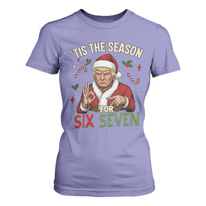 Funny Trump Patriotic Six Seven Meme T Shirt For Women Tis The Season Christmas Gift TS12 Violet Print Your Wear