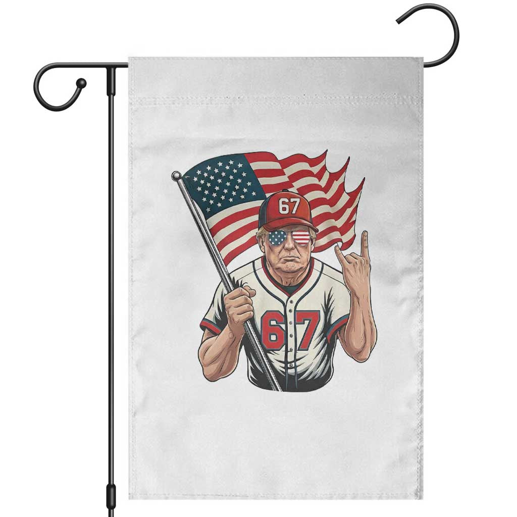 Funny Trump Patriotic 67 Meme Garden Flag Six Seven Gen Alpha Slang Gift TS12 White Print Your Wear