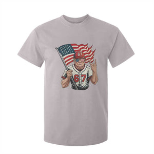 Funny Trump Patriotic 67 Meme T Shirt For Kid Six Seven Gen Alpha Slang Gift TS12 Ice Gray Print Your Wear